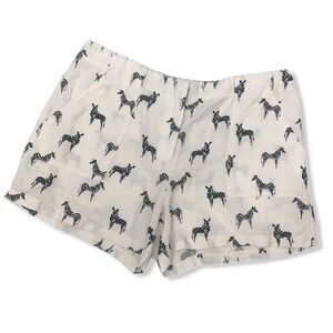 LOFT Linen Zebra Print Shorts